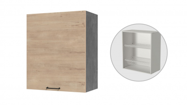 Шкаф кухонный настенный 1 дв. с сушкой 600 мм. (Лофт)